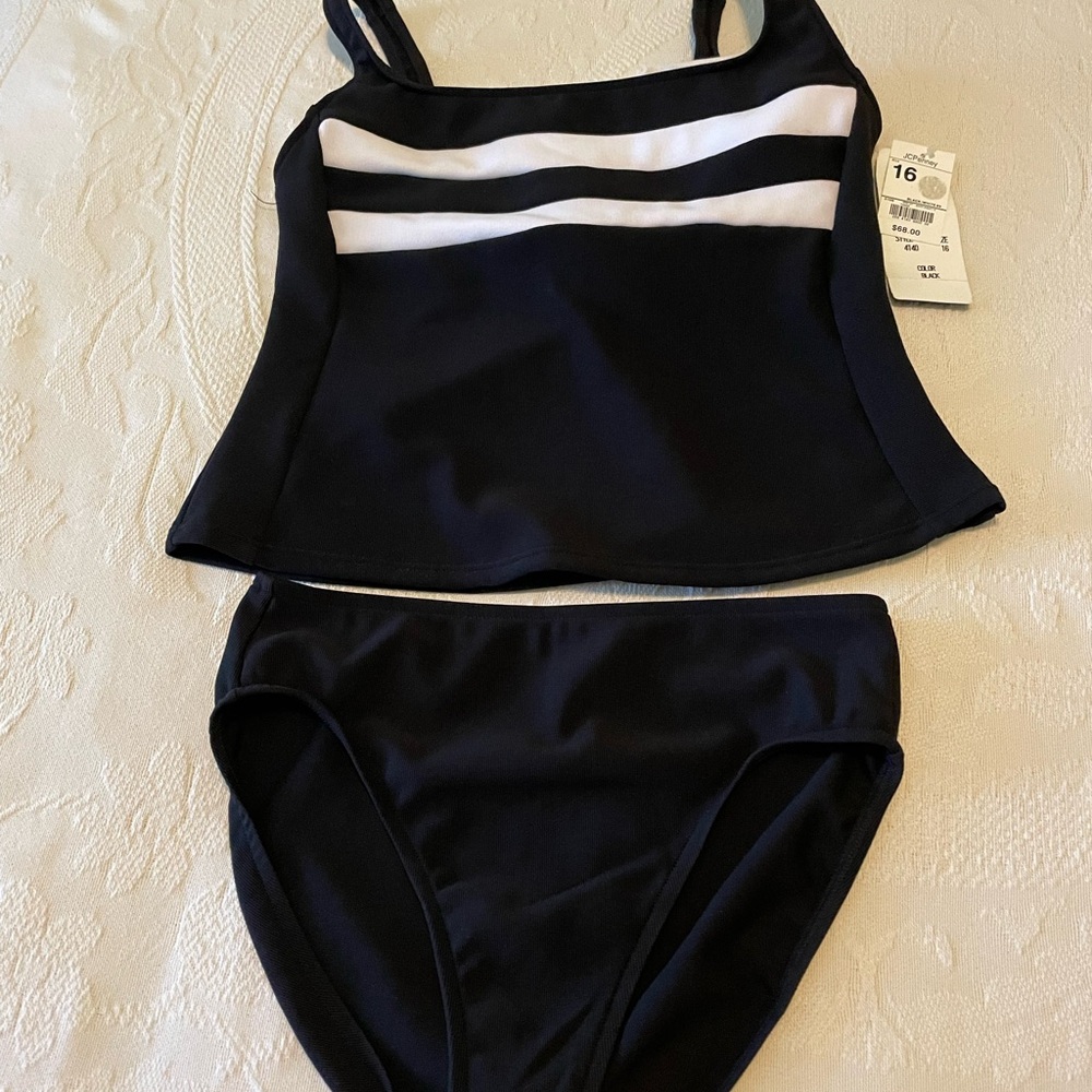 JCPenney Black and White Swimwear
